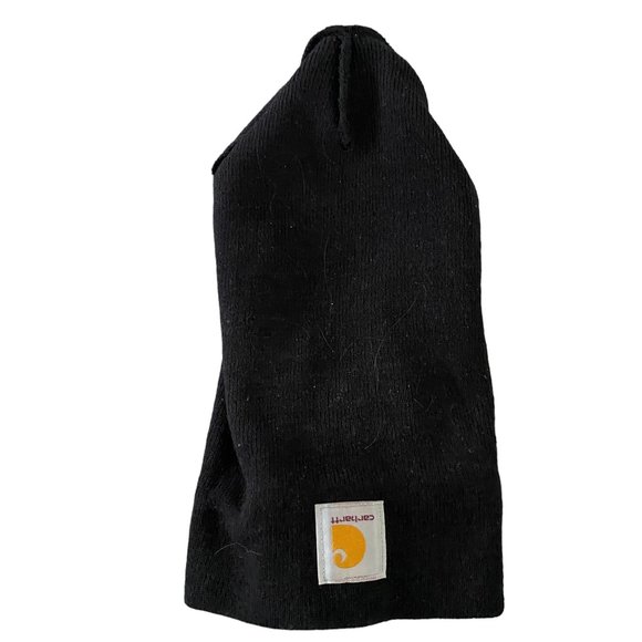 Carhartt Cuffed Black Slouchy Rib Knit A18 Utility Gorpcore Iconic Beanie Hat - Picture 5 of 8
